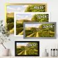 Vibrant Country Road During Summer  Wall Art
