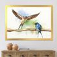 Two Barn Swallows Birds  Wall Art