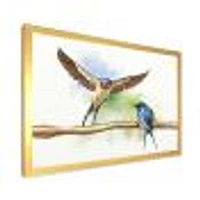 Two Barn Swallows Birds  Wall Art