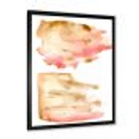 Pink Gold Red and Beige Abstract Clouds  Canvas Wall Art Print
