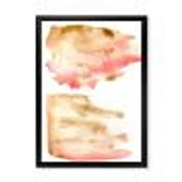 Pink Gold Red and Beige Abstract Clouds  Canvas Wall Art Print