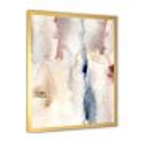 Pastel Abstract with Dark Blue Pink & Gray Spots  Wall Art