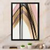 Minimalism Pink And Gold Cubic Fusion V Wall Art