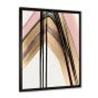 Minimalism Pink And Gold Cubic Fusion V Wall Art