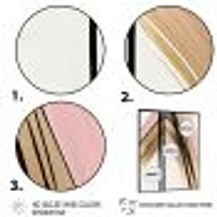 Minimalism Pink And Gold Cubic Fusion V Wall Art