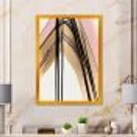 Minimalism Pink And Gold Cubic Fusion V Wall Art