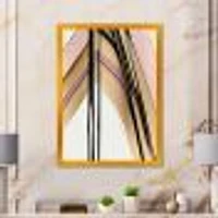 Minimalism Pink And Gold Cubic Fusion IX Wall Art