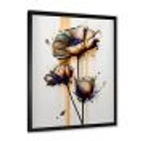 Orange Daisy Flower On Abstract Fusion I Wall Art