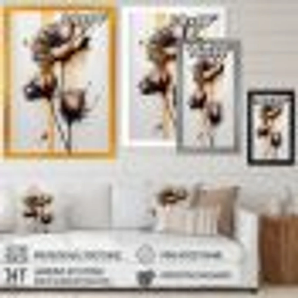 Orange Daisy Flower On Abstract Fusion I Wall Art