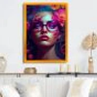 Woman With Blue Hair Wall Art