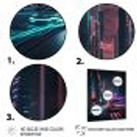 Futuristic Miami Neon Art Wall