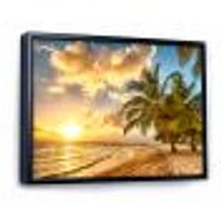 Gorgeous Beach of Island Barbados  Canvas Wall Art Print
