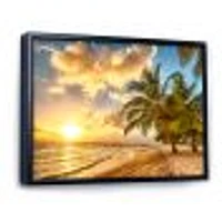 Gorgeous Beach of Island Barbados  Canvas Wall Art Print