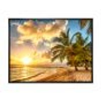 Gorgeous Beach of Island Barbados  Canvas Wall Art Print