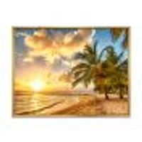 Gorgeous Beach of Island Barbados  Canvas Wall Art Print