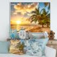 Gorgeous Beach of Island Barbados  Canvas Wall Art Print