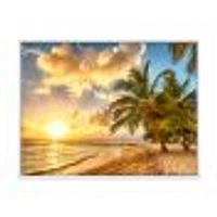 Gorgeous Beach of Island Barbados  Canvas Wall Art Print