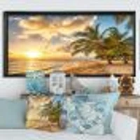 Gorgeous Beach of Island Barbados  Canvas Wall Art Print