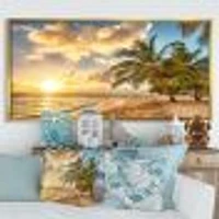 Gorgeous Beach of Island Barbados  Canvas Wall Art Print