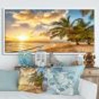 Gorgeous Beach of Island Barbados  Canvas Wall Art Print