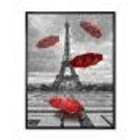 Flying Umbrella with Eiffel Tower  Canvas