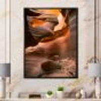 Lower Antelope Slot Canyon Reflected Sunlight  Wall Art