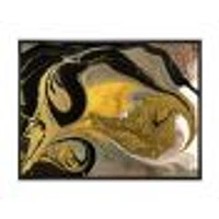 Gold and Black Marbled Rippled Texture I  Wall Art