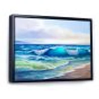 Seascape with Sunlight Catching A Wave  Wall Art
