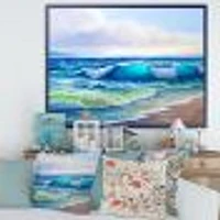 Seascape with Sunlight Catching A Wave  Wall Art