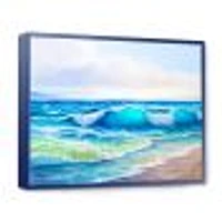 Seascape with Sunlight Catching A Wave  Wall Art