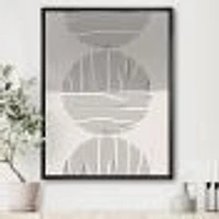 Minimal Geometric Lines and Circle IX  Wall Art