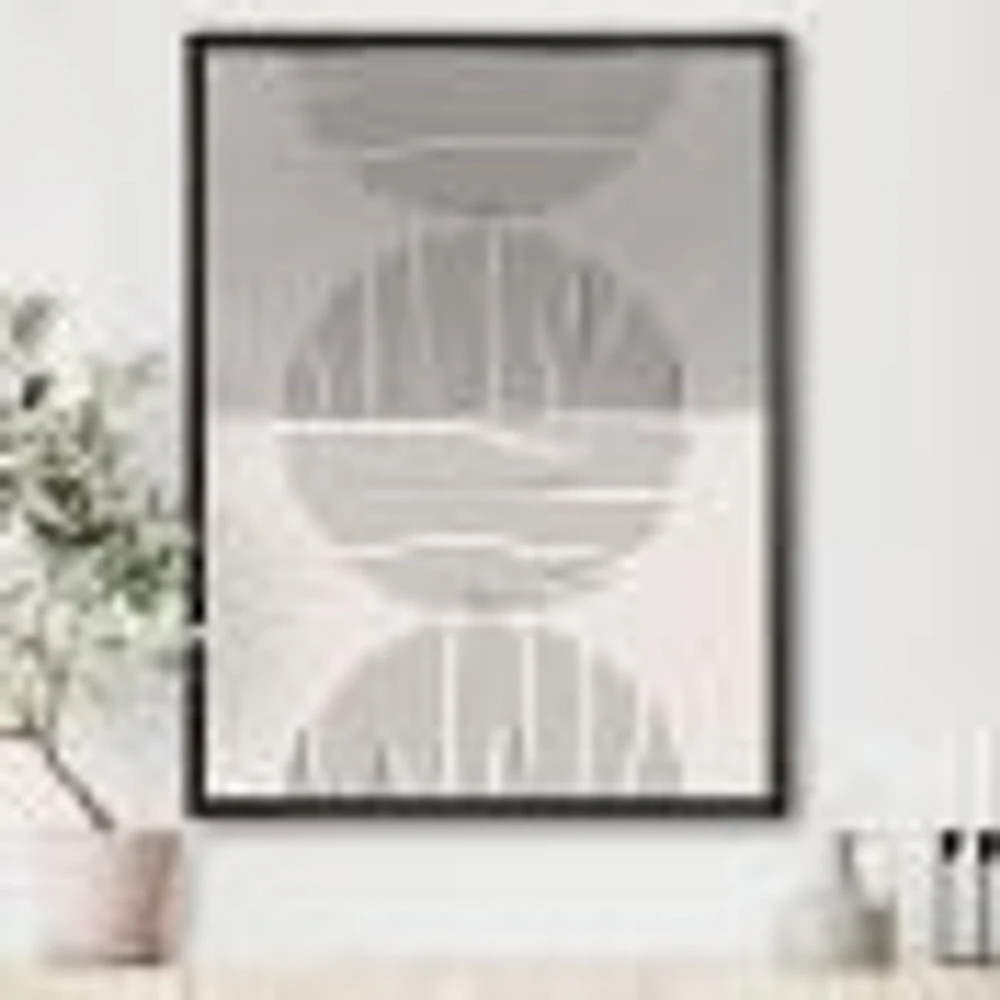 Minimal Geometric Lines and Circle IX  Wall Art