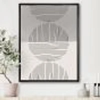 Minimal Geometric Lines and Circle IX  Wall Art