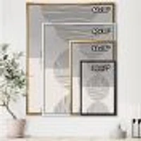 Minimal Geometric Lines and Circle IX  Wall Art