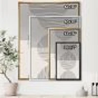 Minimal Geometric Lines and Circle IX  Wall Art