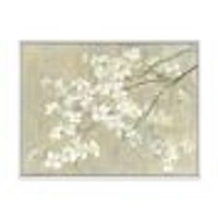Dogwood Spring Neutral  Canvas Wall Art Print