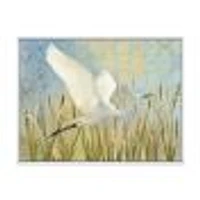 Snowy Egret Flight vII  Wall Art