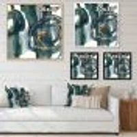 Indigo and Gold III  Canvas Wall Art Print