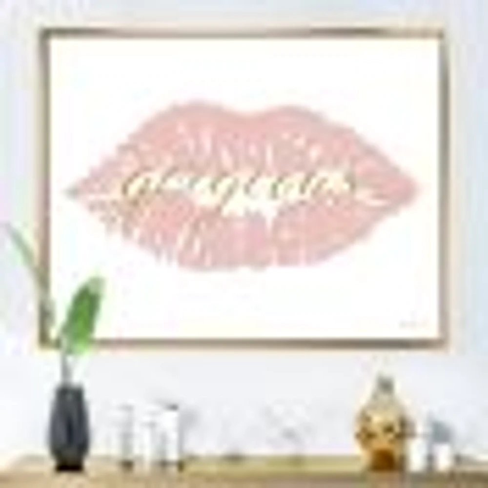 Fashion Glam Lips on Gold II  Wall Art