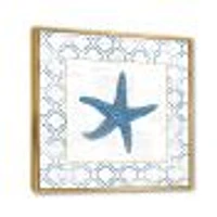 Toile  « Navy Starfish with Gold »