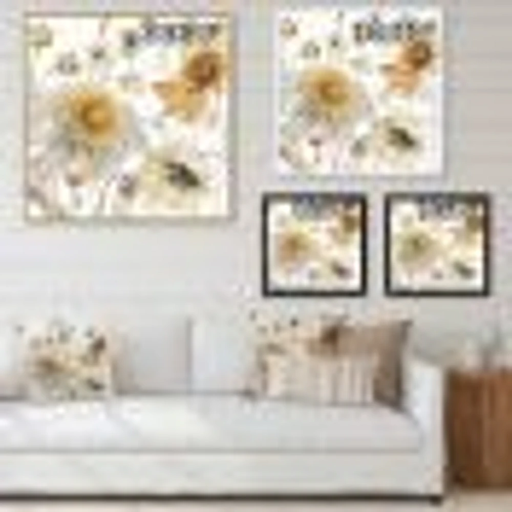 Fields of Gold Watercolor Flower VI  Wall Art