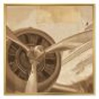 Retro Airplanes Sepia  Wall Art