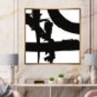 Black and White Crossing Paths I Canvas