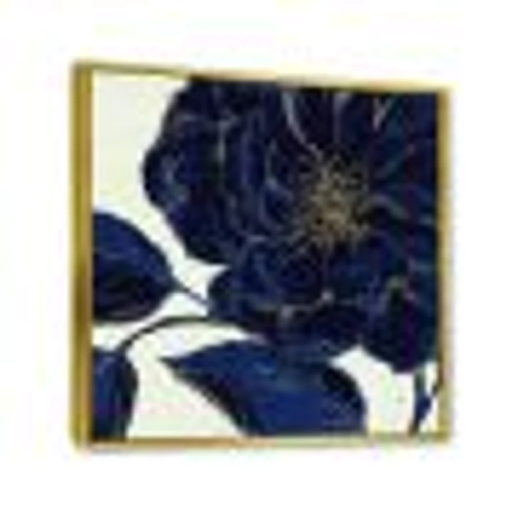 Dark Rose Gilded Gold  Canvas Wall Art Print