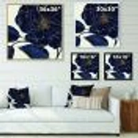 Dark Rose Gilded Gold  Canvas Wall Art Print