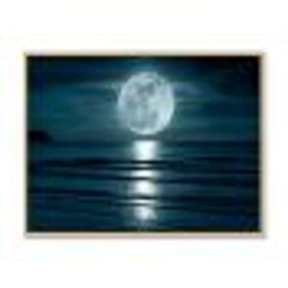 Super Moon Over The Sea I  Wall Art