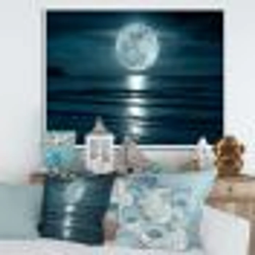 Super Moon Over The Sea I  Wall Art