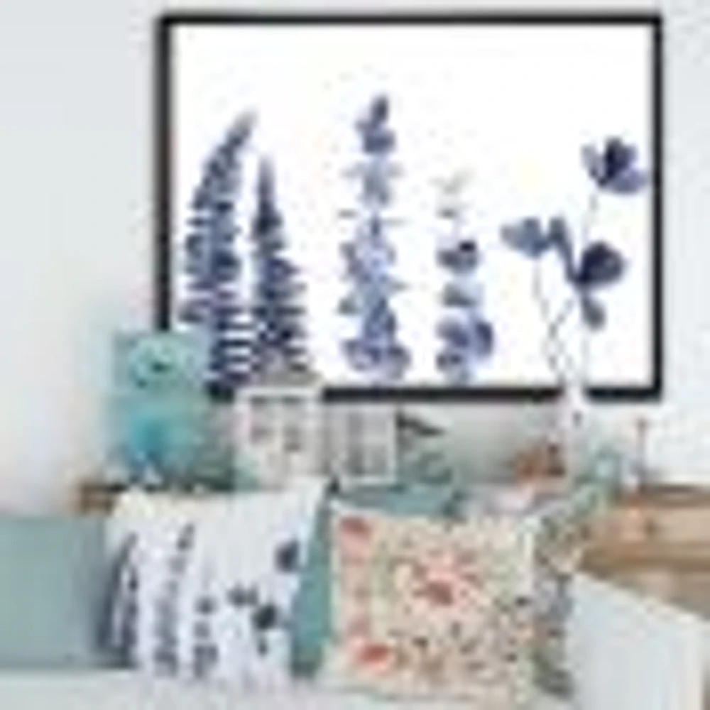 Navy Blue Eucalyptus I Wall Art