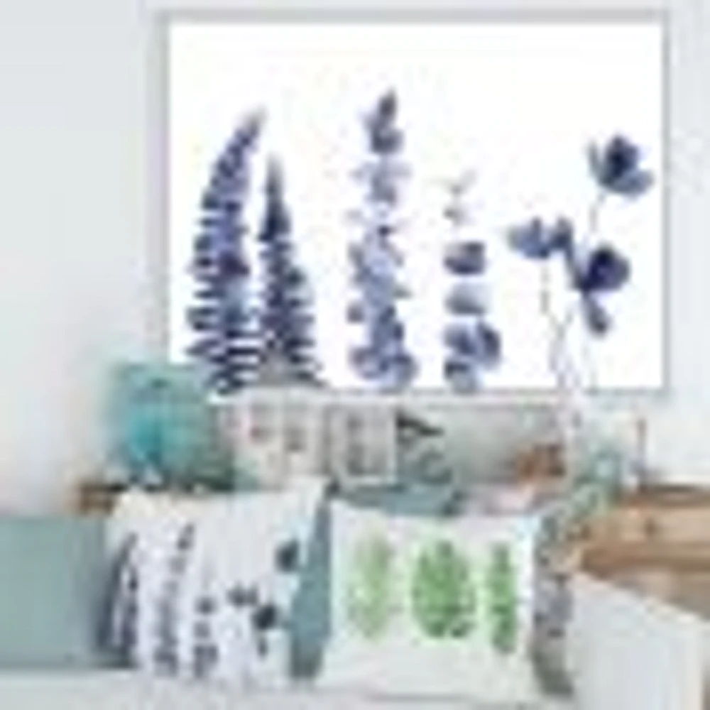 Navy Blue Eucalyptus I Wall Art