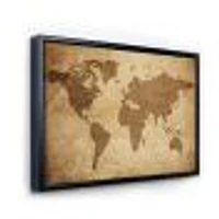 Ancient Map of The World V Canvas Wall Art